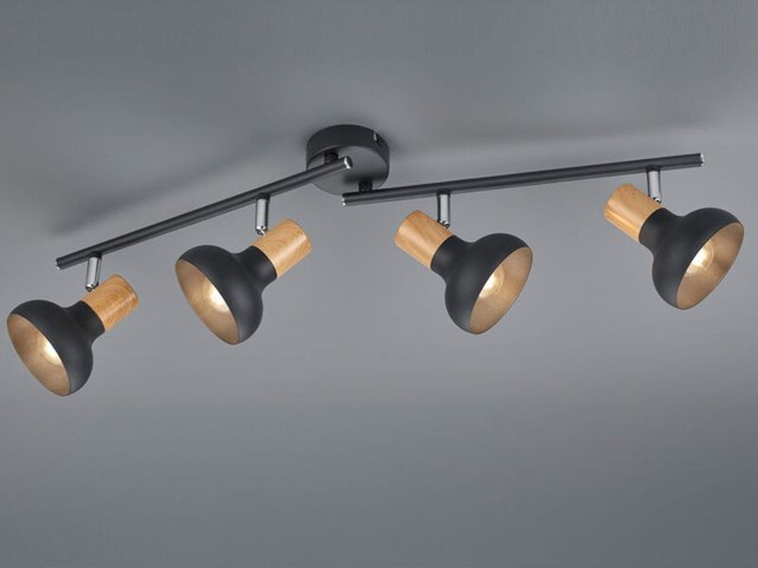 Deckenstrahler Latika von REALITY LEUCHTEN aus Metall in Schwarz, Breite: 71 cm - Bild 1
