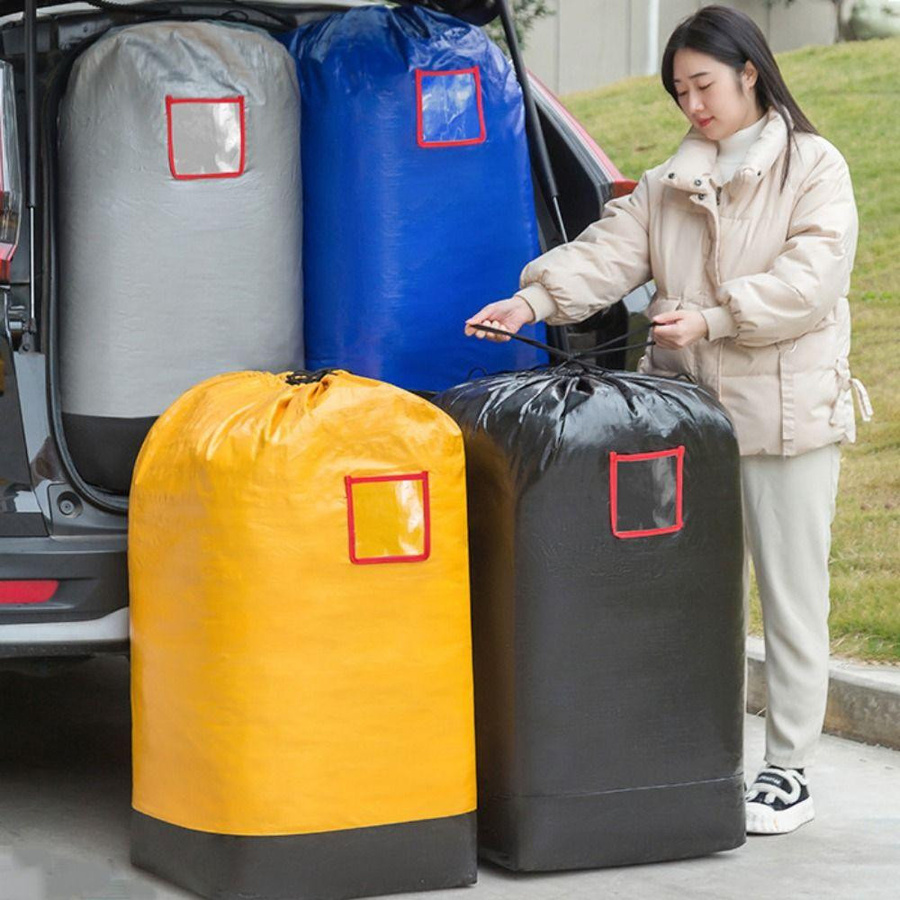 Pinxuan Logistik Transfertasche aus Kunststoff mit großer Kapazität und Zugseil in Gelb/Schwarz/Blau - Bild 5