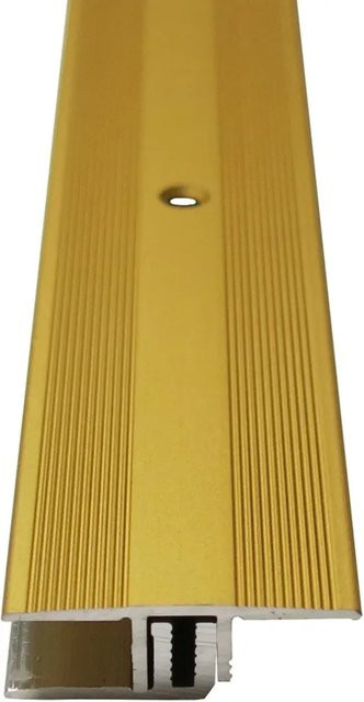 Döllken Profiles Übergangsprofil in Messing inklusive Schrauben und Dübel, Farbe: Gold, Breite: 34 mm, Höhe: 7-15 mm, Länge: 900 mm - Bild 1