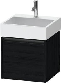 Duravit Waschtischunterschrank Ketho.2 wandhängend mit einem Auszug in Weiß und Schwarz, B: 48,4 cm, T: 46,0 cm, H: 44,0 cm - Bild 1