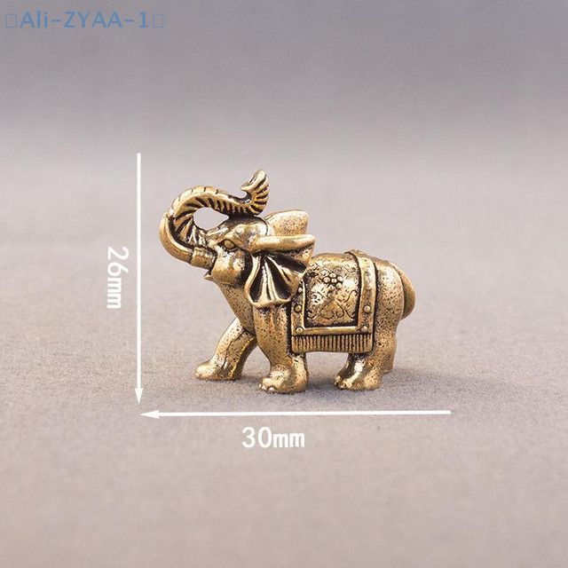 JETTING Kupfer-Elefant als dekorative Miniatur-Figur aus Messing und Bronze in antiker Optik - Bild 1