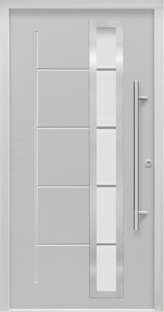 Sicherheits-Haustür Splendoor ThermoSpace Prime Paris RC2 in Grau mit Glaseinsatz, B/H: 110 x 210 cm, Anschlag Rechts - Bild 1