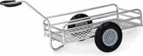 Fetra Outdoor-Handwagen 6105 aus Stahl in Silber mit PU-Rädern - Bild 1