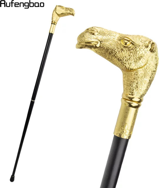 Rufengbao Goldener Kamelkopf-Gehstock, Gold, Metall - Bild 1