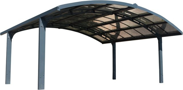 Palram Canopia Arizona Breeze Carport mit gebogener Dachform aus Polycarbonat und Aluminium in Anthrazit - Bild 1