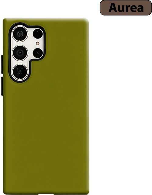 Stoßfeste Doppelschicht Handyhülle für Samsung Galaxy S25 Ultra, S24, S23 Ultra und S23 Plus in Olivgrün - Bild 1