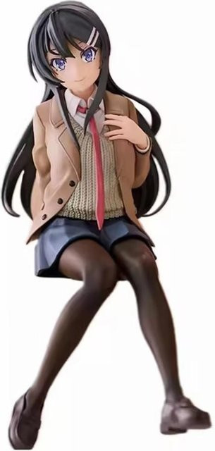 Fashnics Anime-Figur Sakurajima Mai Kleine Sitzserie aus Rascal Does Not Dream of Bunny Girl Senpai, PVC, Höhe: 14 cm - Bild 1