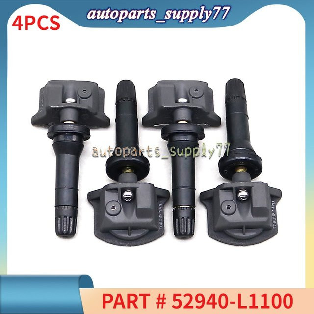 GANGLE Reifendrucksensor 433 MHz TPMS Schwarz für Hyundai Elantra CN7, Ioniq 5 NE, Sonata DN8, Kia Optima DL3 und Sorento MQ4 (52940-L1100) - Bild 1