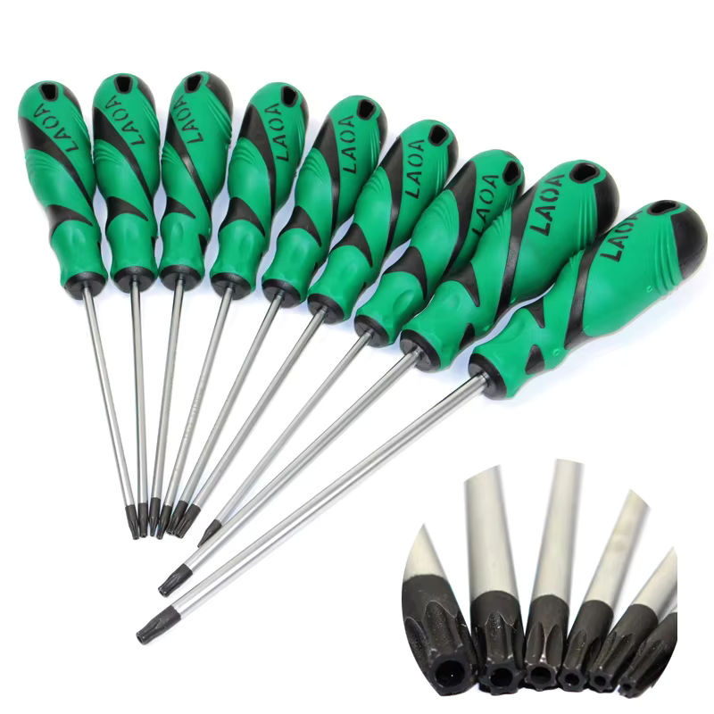 LAOA Torx-Schraubendreher aus legiertem S2-Stahl mit mittlerem Loch, Farbe: Grün - Bild 5