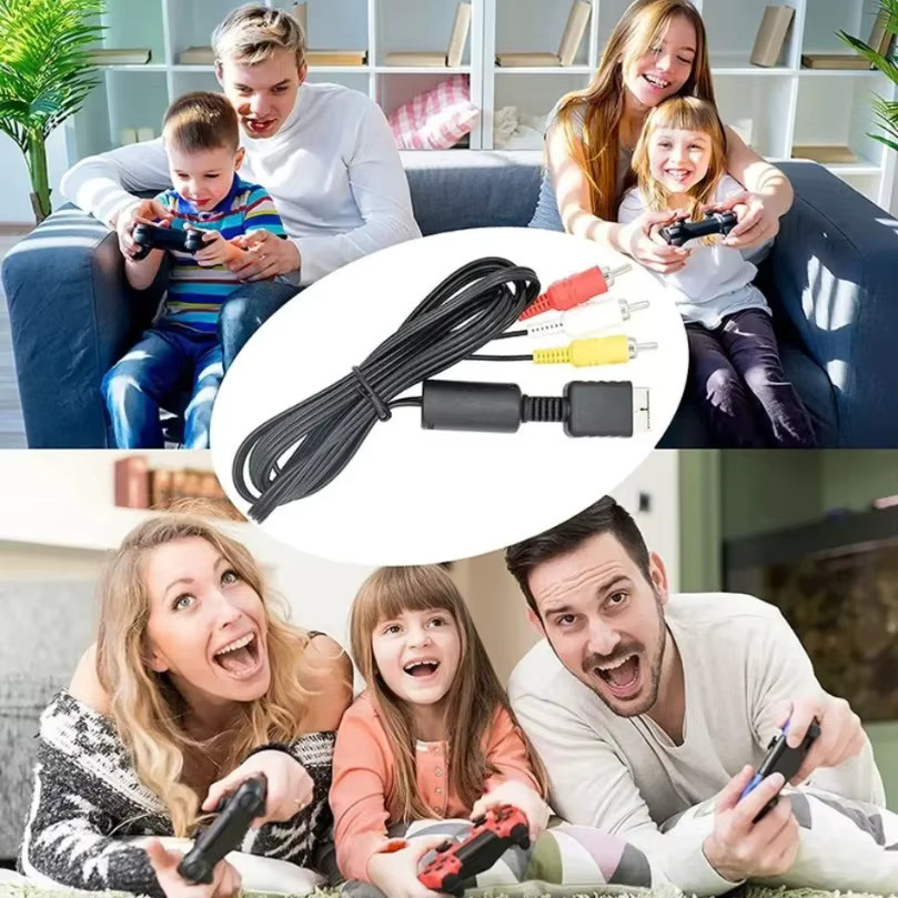 VIKEFON RCA Audio-Video Adapter Kabel für PlayStation PS1 PS2 PS3 Konsole auf LCD-Monitor und Fernseher, Multicolor - Bild 3