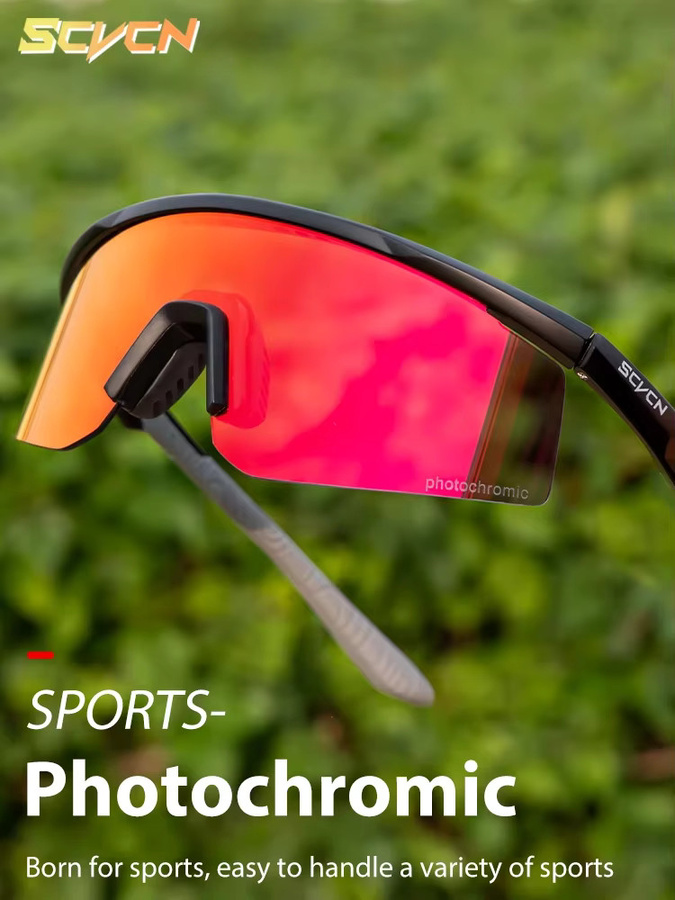 SCVCN Sportsonnenbrille, Photochrom, Unisex, Kunststoff - Bild 5