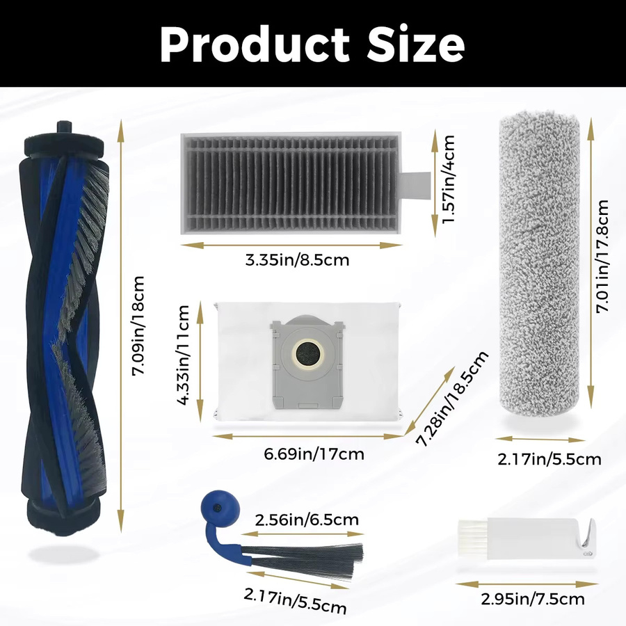 HOME TIMES 20-teiliges Zubehörset für Ecovacs Deebot X9 PRO Omni Roboterstaubsauger - Bild 2