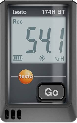 Testo 0572 1743 02 174 H BT Temperatur- und Luftfeuchte-Datenlogger in Grau, Messbereich -20 bis 70°C und 0 bis 100% rF - Bild 1