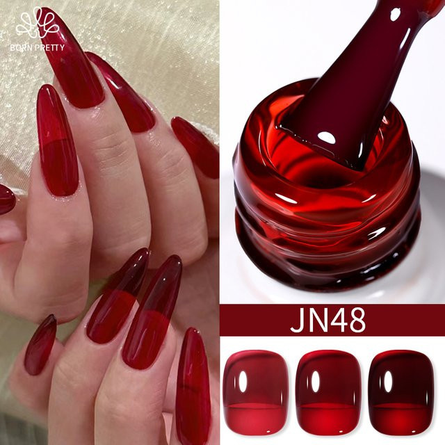 BORN PRETTY Nagellack Jelly Gel, Blutrot, 10 ml - Bild 1