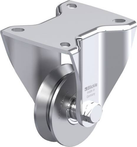 Blickle Stahlblech-Bockrolle BH-DSPK 75K in Silber, Rad-Durchmesser: 75 mm, Tragfähigkeit: 250 kg - Bild 1