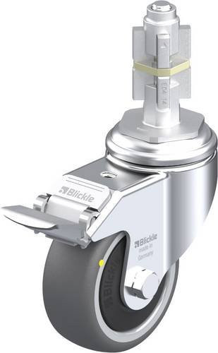 Blickle LKRA-PATH 80KF-11-FI-ELS-E14 Lenkrolle mit Feststeller in Grau und Silber, Rad-Durchmesser: 80 mm, Tragfähigkeit: 100 kg - Bild 1