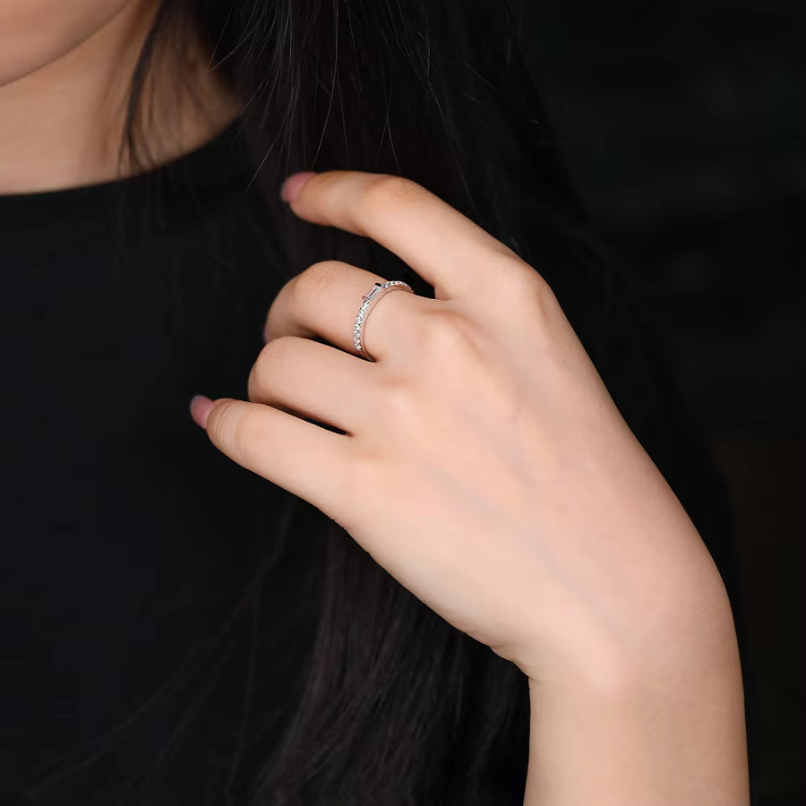 Pretty Beauty Ring 925 Silber, Moissanit, Damen - Bild 3