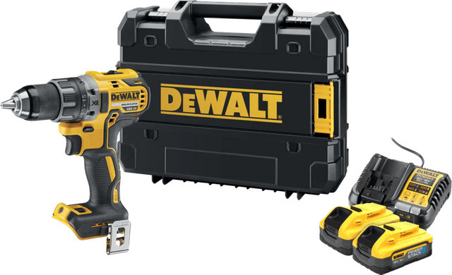 DeWalt DCD791NT-XJ Powerstack Akku Starterset mit 2x 5,0 Ah in Gelb - Bild 1