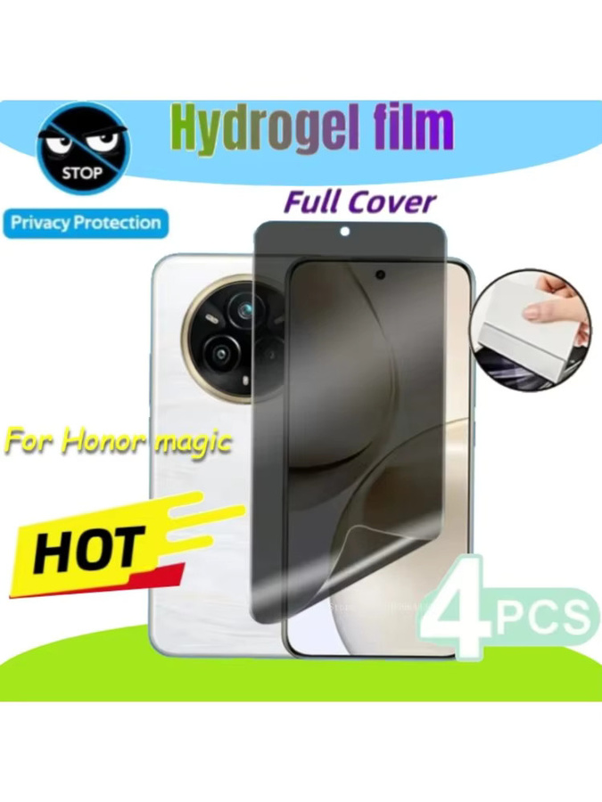 4 Stück Hydrogel Displayschutzfolien Anti-Spy Soft Film für Honor Magic 7 Pro, Magic 6 5G, Magic 5, Magic 6 Lite und Magic 7, transparent - Bild 5