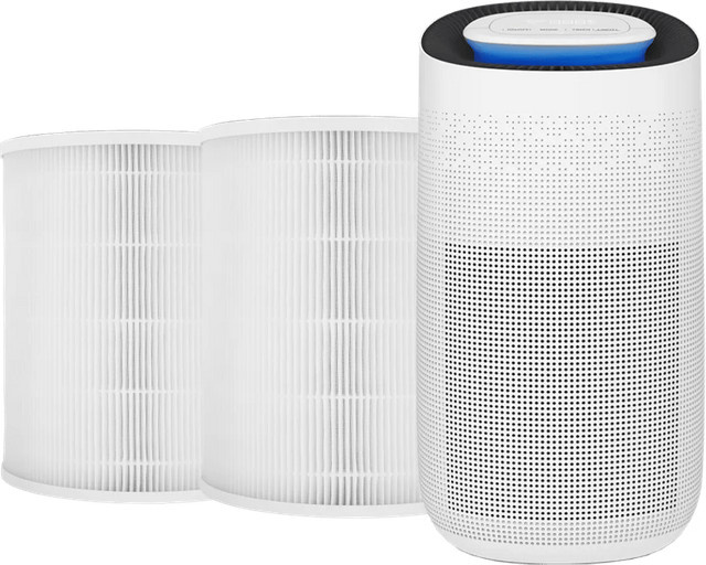 Fuave Pure Air Luftreiniger Weiß inklusive 2 HEPA Aktivkohle Filter-Sets - Bild 1