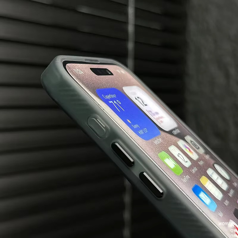 Stoßfeste MagSafe Magnetische Drahtlose Lade Hülle mit Wellpappe Streifen Design für iPhone 16 15 14 13 12 in Grün - Bild 3