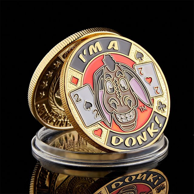 SMJY I'm a donk Poker Chip Casino Challenge Münze, mit Münzkapsel - Bild 1