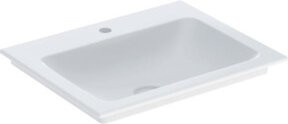 Geberit Möbelwaschtisch One in Weiß mit Hahnloch und ohne Überlauf, B/T: 60 x 48 cm - Bild 1