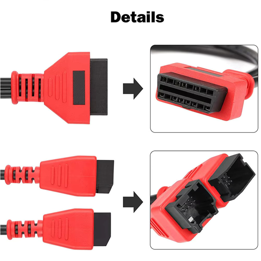 SWG 12+8 Universalkabel in Rot für Autel Maxisys MS906 908 PRO Scanner und Chrysler kompatibel mit LAUNCH X431 und OBDSTAR - Bild 3