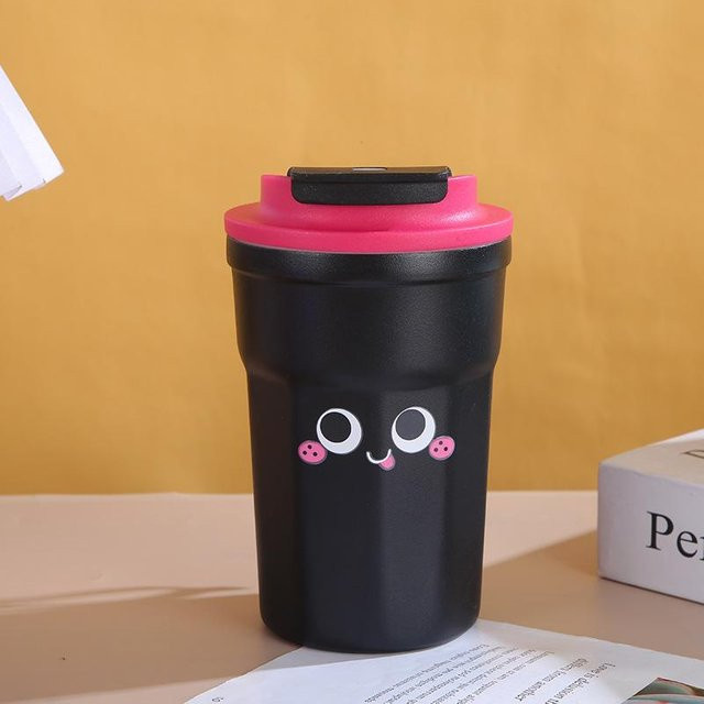 Yiran Furniture Edelstahl Vakuumbecher Tragbarer Klappkaffeebecher für das Auto, 420ml - Bild 1