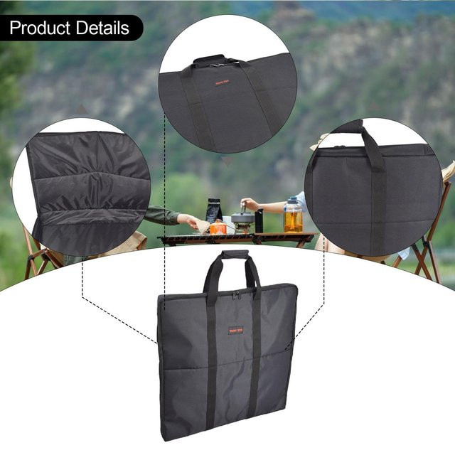 MagiDeal Solarpanel-Aufbewahrungstasche aus Oxford-Material in Schwarz, tragbare Reißverschlusstasche für Outdoor und Wohnmobile - Bild 1