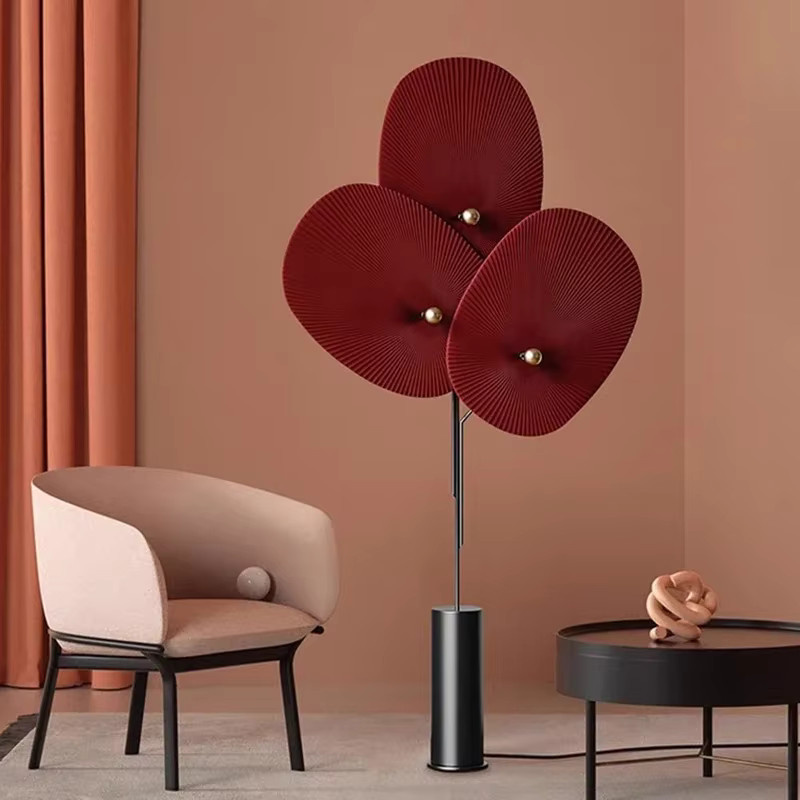 VIGOUS Stehlampe im nordischen Minimalismus mit fächerförmigem Design für Wohnzimmer und Schlafzimmer in Warmlicht - Bild 3