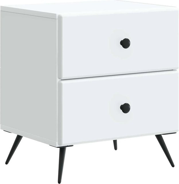 vidaXL Nachttisch Weiß aus Holzwerkstoff B/T/H: 43 x 34,5 x 47,5 cm - Bild 1