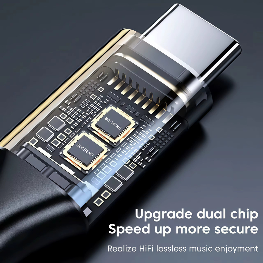 USB Typ-C auf 3,5-mm-Klinkenadapter Audiokabel in Grau - Bild 3