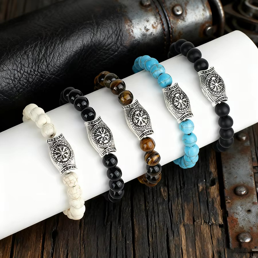 Noter Herrenarmband, Steinperlenarmband - Bild 1