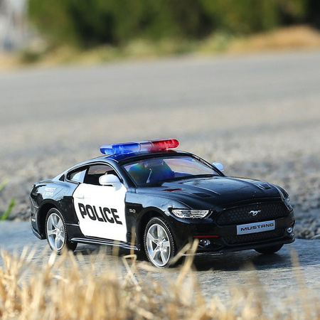 MAKEDA Mustang Polizeiauto, Sportwagen Modell, 1:36, Metall, ab 3 Jahre