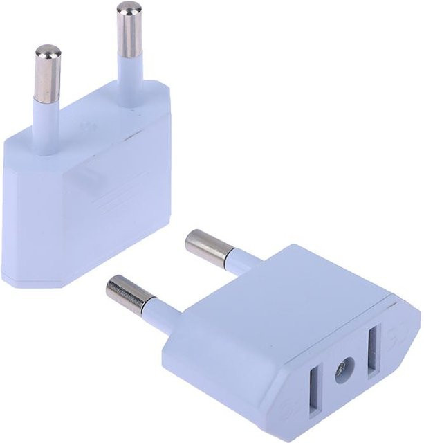 2 Stück Putwer Lova Reiseadapter Konverter von US/China auf EU-Stecker in Weiß - Bild 1
