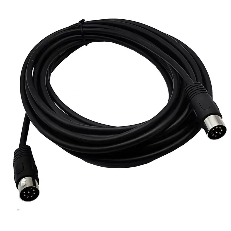 BSN DIN 8-Pin Stecker-zu-Stecker Audiokabel in Schwarz für Lautsprecher, Computer und Fernseher - Bild 4
