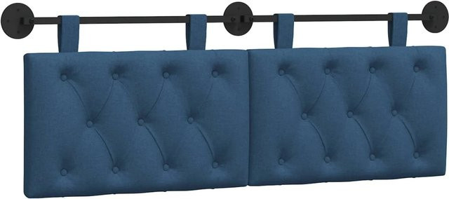 vidaXL Wandmontiertes gepolstertes Paneel in Blau mit gepunktetem Stoff, B/H/T: 150 x 55 x 7 cm - Bild 1
