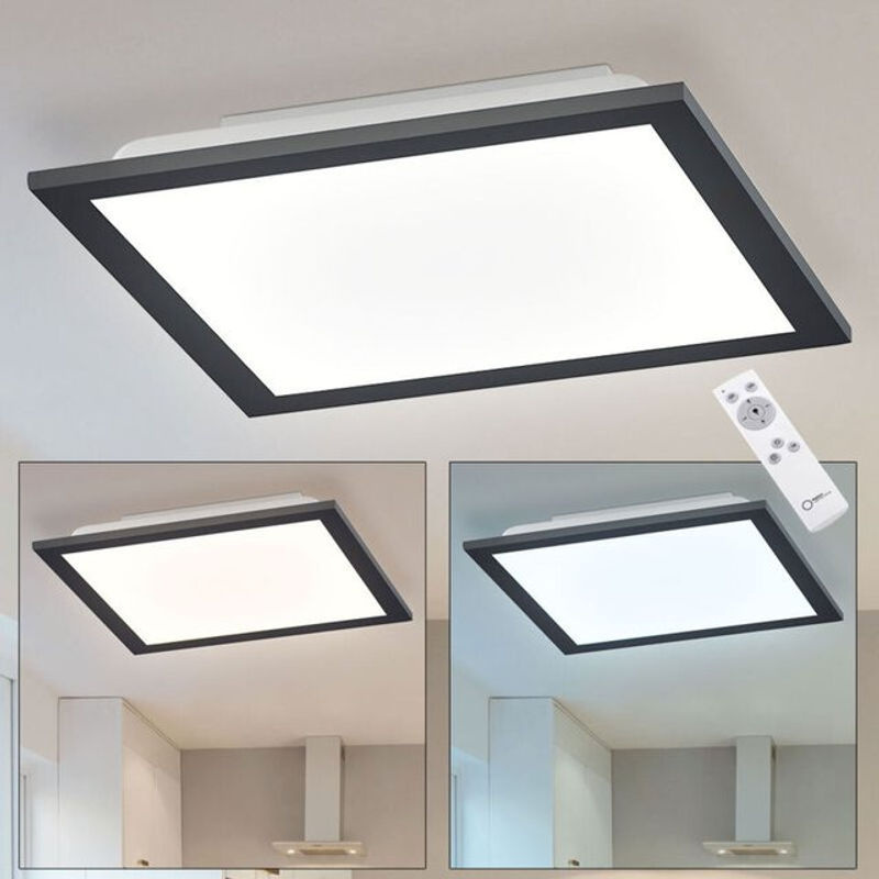 Just Light FLAT LED-Deckenleuchte dimmbar mit Fernbedienung und CCT-Lichtmanagement, Schwarz/Weiß, B/T/H: 29,5 x 29,5 x 6,5 cm - Bild 4