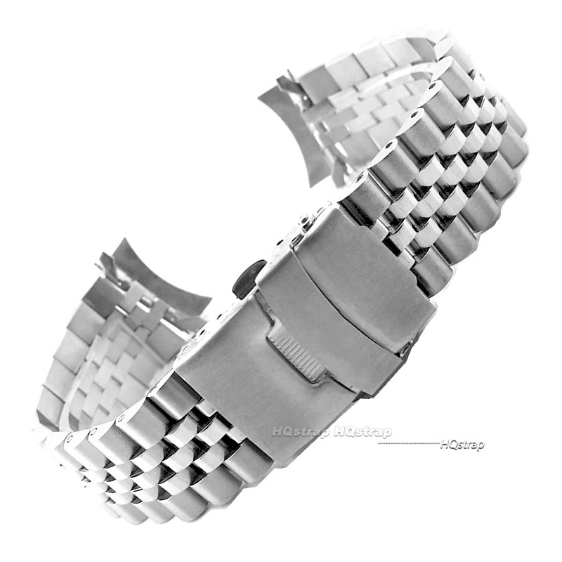 HQstrap Uhrenarmband Edelstahl, Jubilee, Silber, 20mm 22mm, Unisex - Bild 5