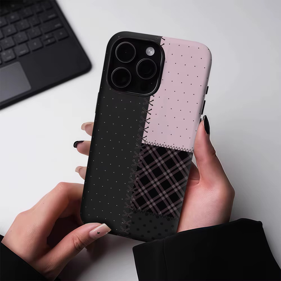 Patch Dot Magnetische Handyhülle für iPhone 17 16 15 14 13 Pro Max Plus Single oder Double-Layer Tough Case - Bild 4