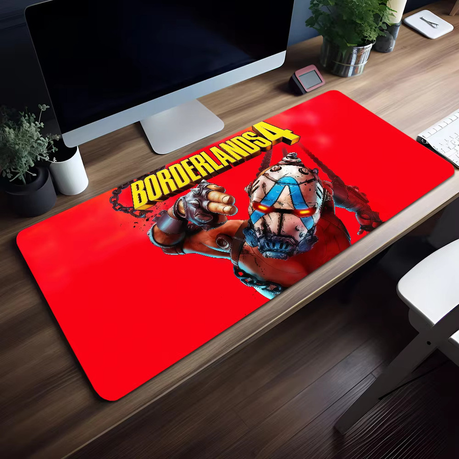 Lockedge B-Borderlands Mauspad in Rot für Gaming und Büro, rutschfest und verdickt - Bild 5