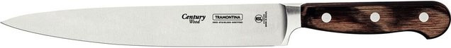 Tramontina Century Wood Tranchiermesser aus Edelstahl mit Holzgriff in Silber/Braun, Gesamtlänge: 33,3 cm, Klingenlänge: 21,2 cm - Bild 1
