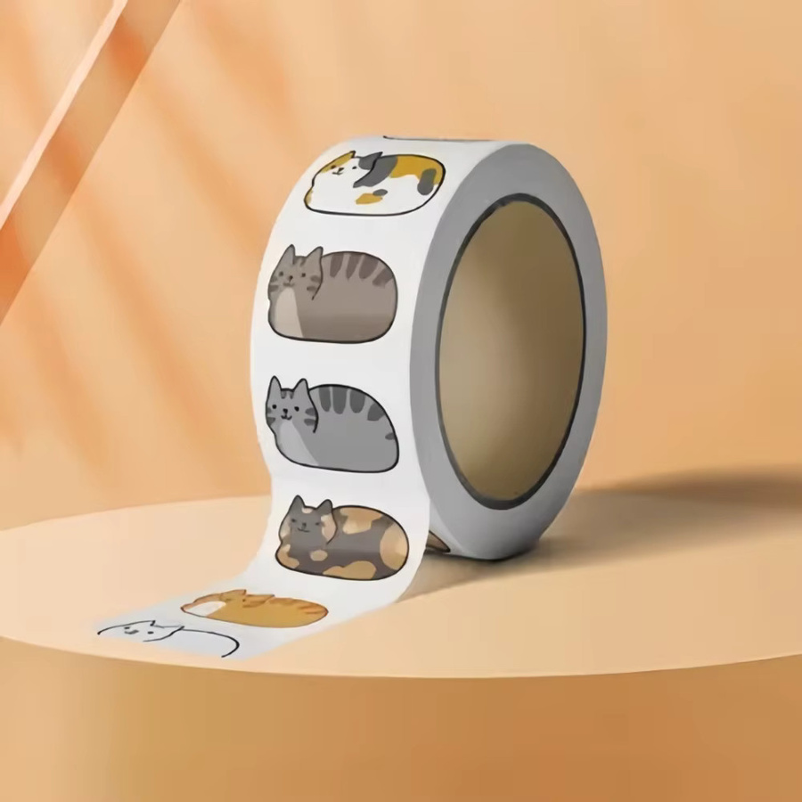 500 Stück Kawaii Cartoon Katzen Aufkleber in Multicolour für Laptop, Skateboard und Handy - Bild 5