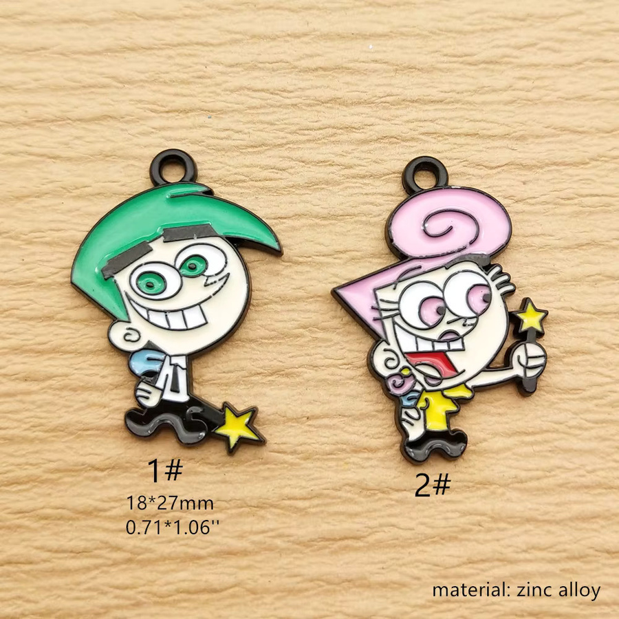 Charms Cartoon Anime, Legierung Metall, schwarz plattiert, Unisex - Bild 2