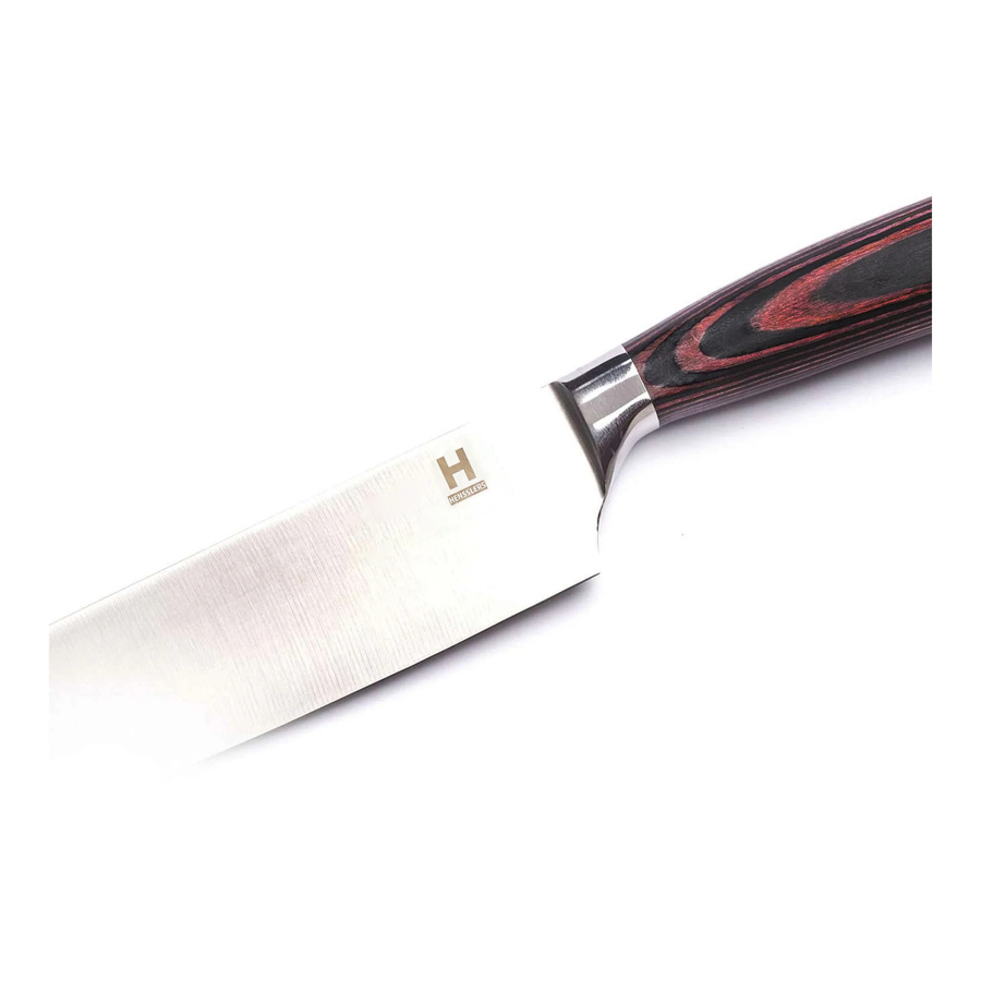 Hensslers Santoku Messer aus Edelstahl in Braun - Bild 2
