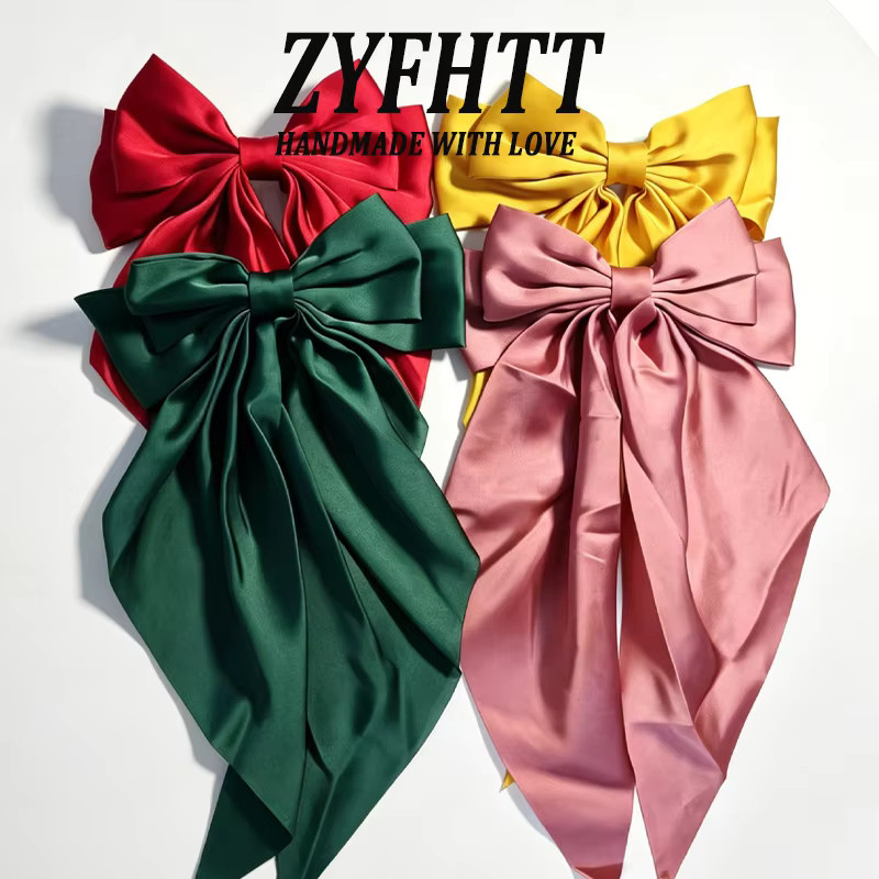 ZYFHTT Haarspangen mit Schleife aus Satin, Damen - Bild 2