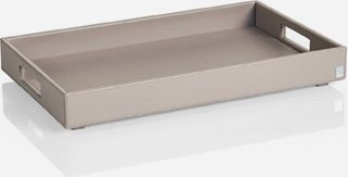 Modernes Tablett JOOP! HOMELINE in Taupe mit geometrischem Design und rechteckiger Form - Bild 1