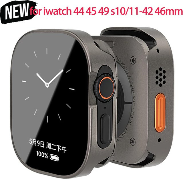 FancyWrist Schutzhülle aus Aluminiumlegierung und PC mit gehärtetem Glas für Apple Watch 11 10 9 8 7 6 5 Ultra 44 45 46 42mm - Bild 1