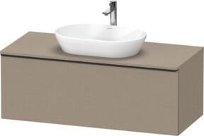 Duravit Waschtischunterschrank D-Neo wandhängend, Farbe Schwarz/Leinen, Breite: 120 cm, Tiefe: 55 cm - Bild 1